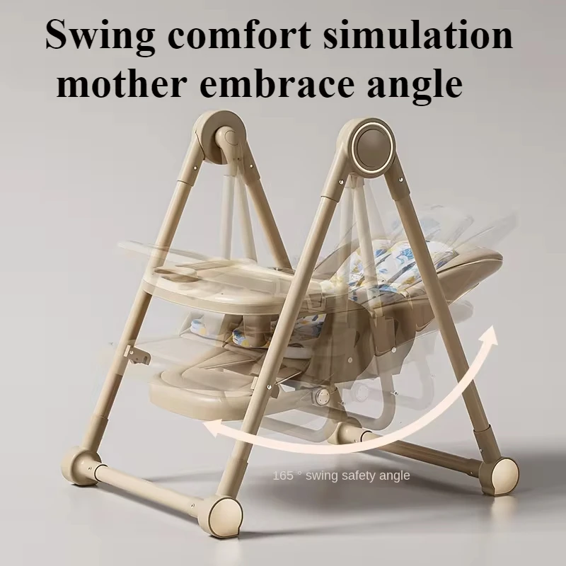 Multifunction Children Dining Chair Adjustable 2-in-1 Smooth Cardan Wheel Foldable Toddler Reclining Chair Highchair for Baby