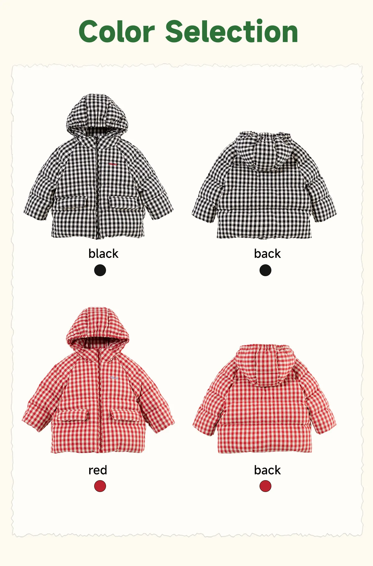 Amila 2026 Kids Winter Children's Mid Length Plaid Down Jacket Windproof, Waterproof, Warm Hooded Jacket, College Style