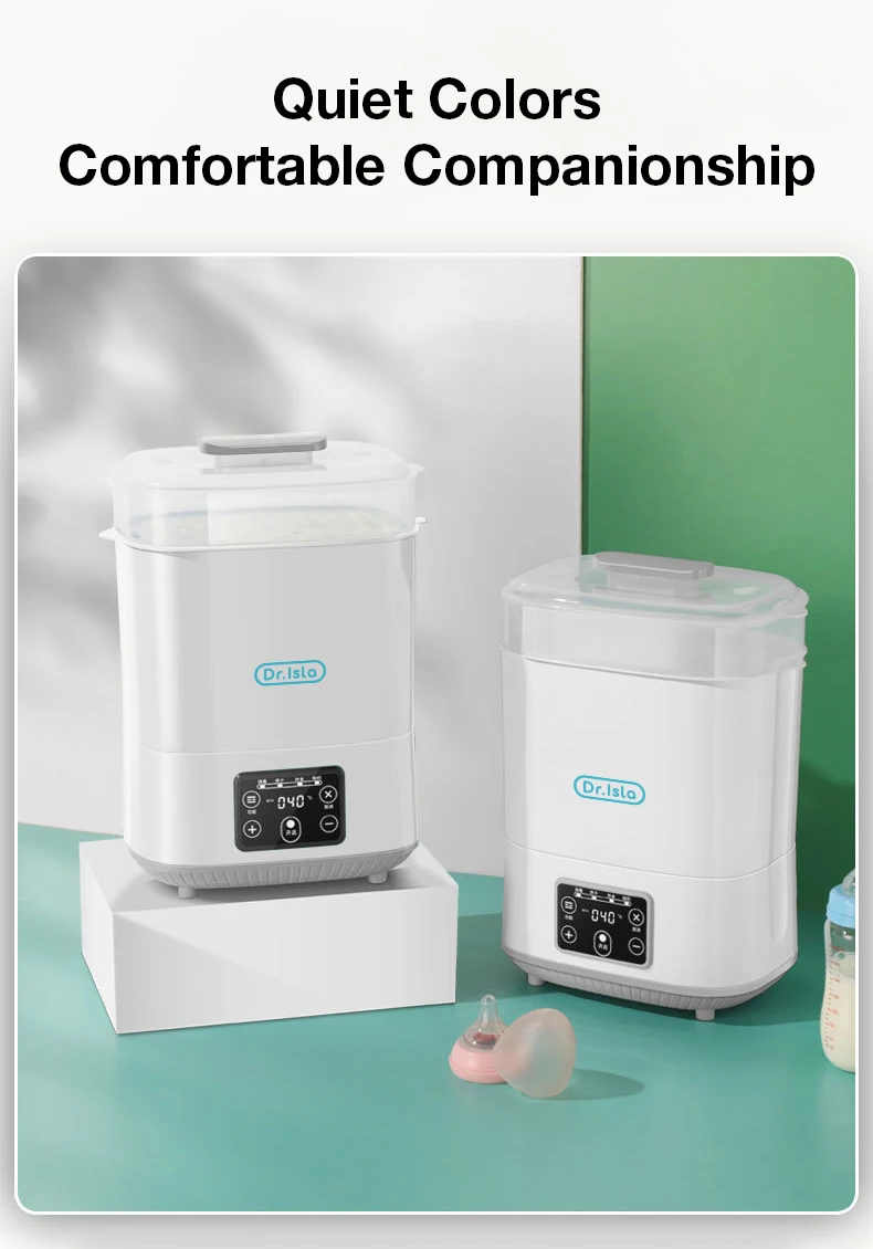 MAMIJOY Multi-function Baby Bottle Sterilizer With Drying 5 In1 Fast Bottle Heater Capacity Milk Bottle Warmer Auto Shut-Off N30