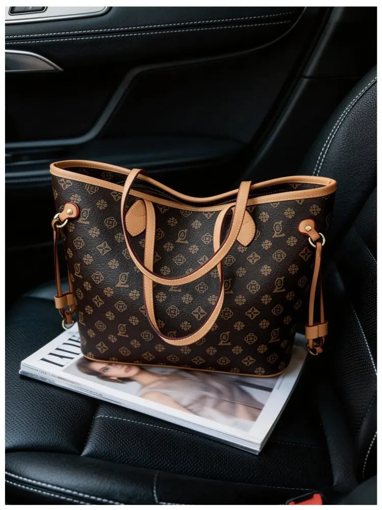 Luxury Vintage Diaper Bag High-End Elegant Shoulder Purse Unique Business Satchel Trendy Letter Logo Messenger For Women