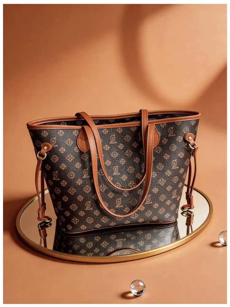 Luxury Vintage Diaper Bag High-End Elegant Shoulder Purse Unique Business Satchel Trendy Letter Logo Messenger For Women
