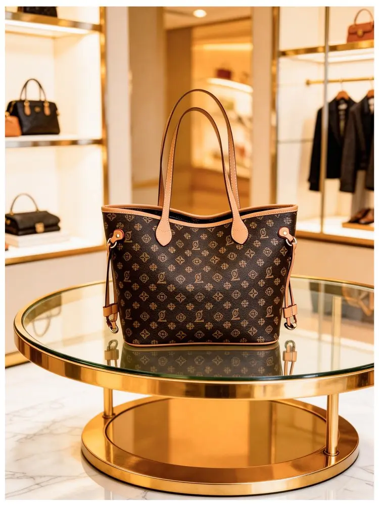 Luxury Vintage Diaper Bag High-End Elegant Shoulder Purse Unique Business Satchel Trendy Letter Logo Messenger For Women