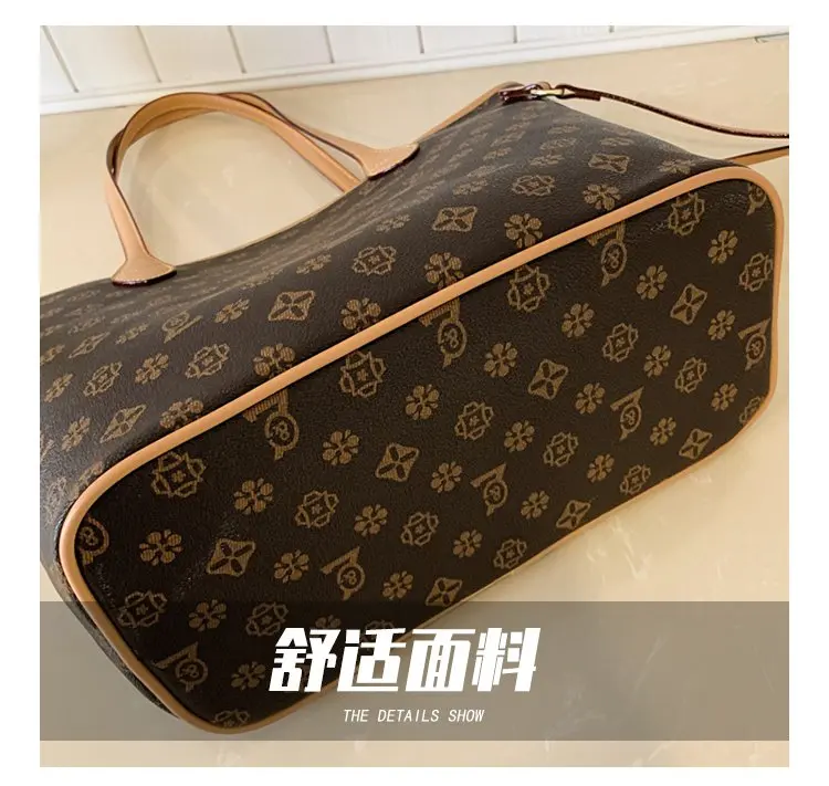 Luxury Vintage Diaper Bag High-End Elegant Shoulder Purse Unique Business Satchel Trendy Letter Logo Messenger For Women