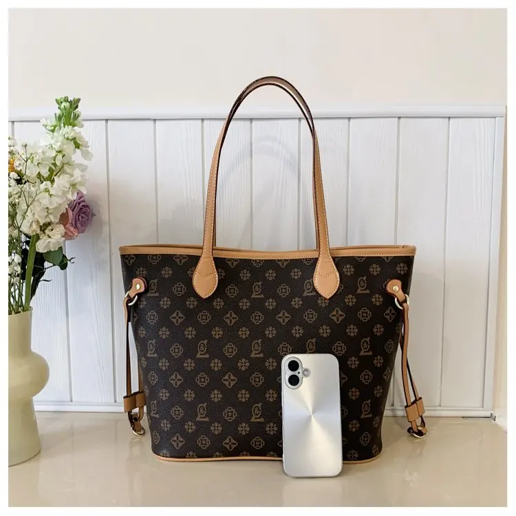 Luxury Vintage Diaper Bag High-End Elegant Shoulder Purse Unique Business Satchel Trendy Letter Logo Messenger For Women