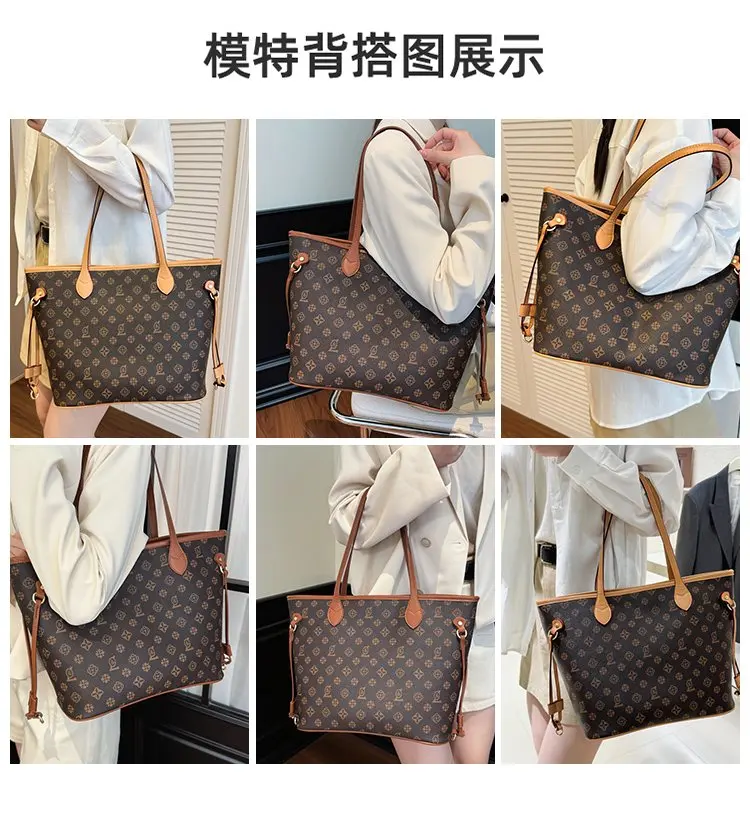 Luxury Vintage Diaper Bag High-End Elegant Shoulder Purse Unique Business Satchel Trendy Letter Logo Messenger For Women