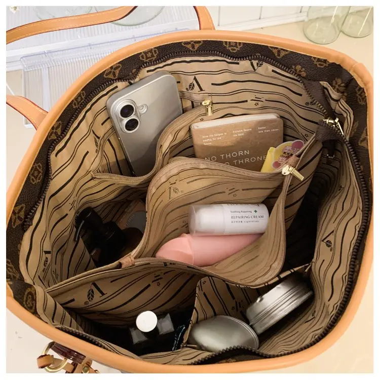 Luxury Vintage Diaper Bag High-End Elegant Shoulder Purse Unique Business Satchel Trendy Letter Logo Messenger For Women