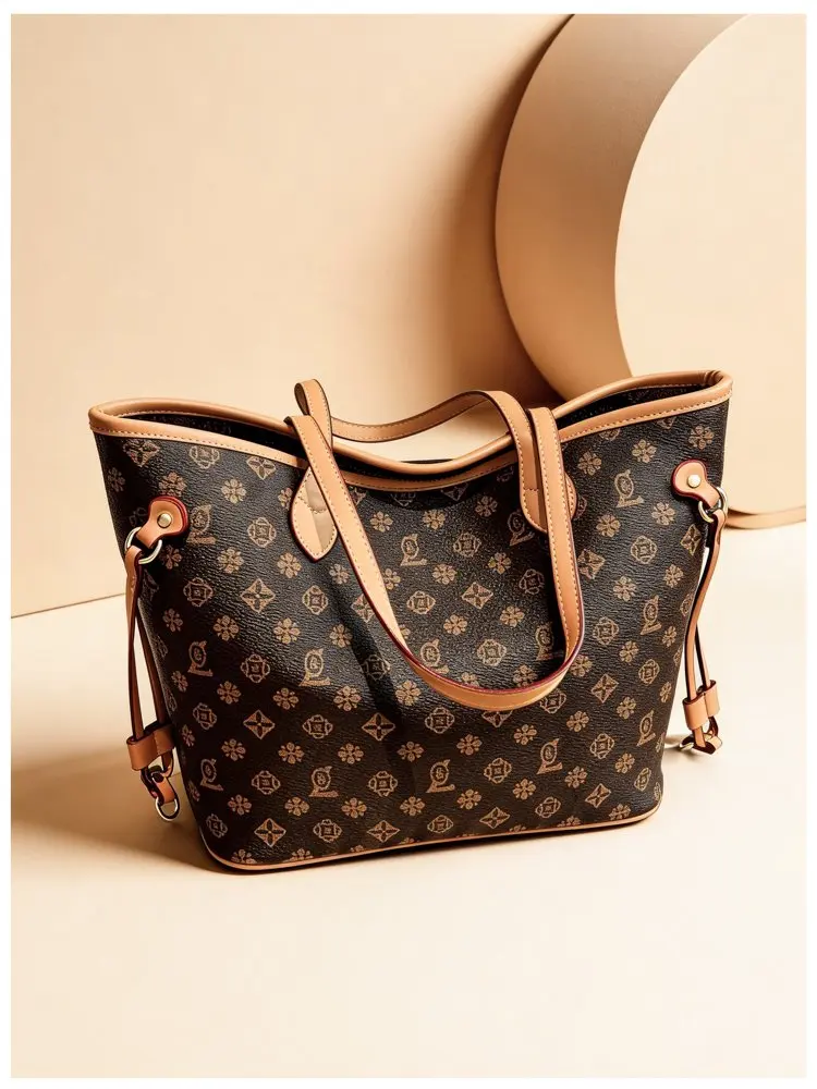 Luxury Vintage Diaper Bag High-End Elegant Shoulder Purse Unique Business Satchel Trendy Letter Logo Messenger For Women