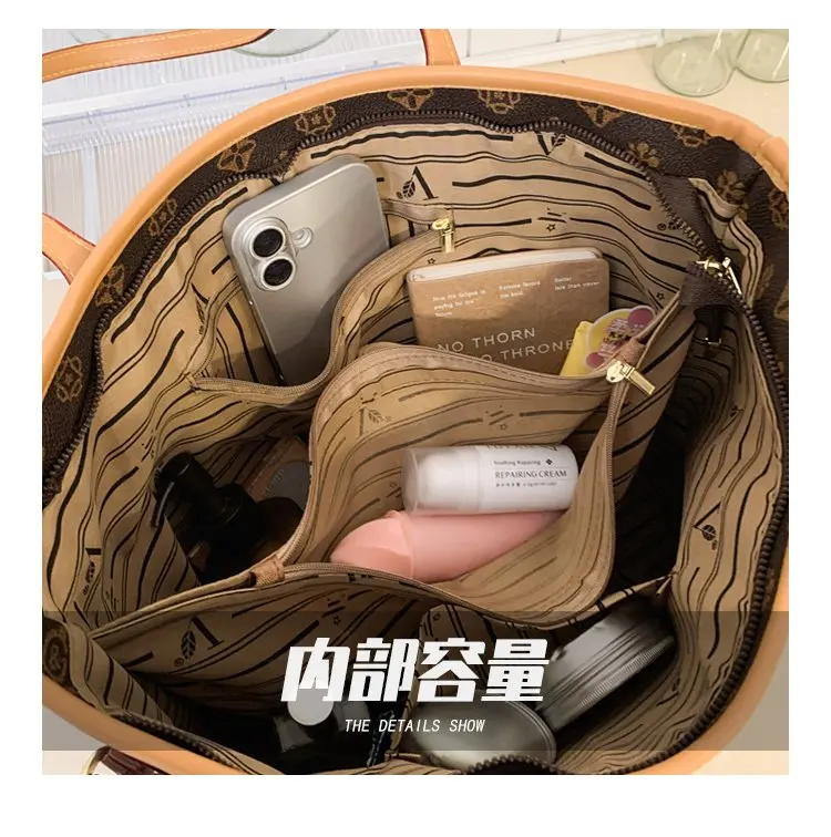 Luxury Vintage Diaper Bag High-End Elegant Shoulder Purse Unique Business Satchel Trendy Letter Logo Messenger For Women