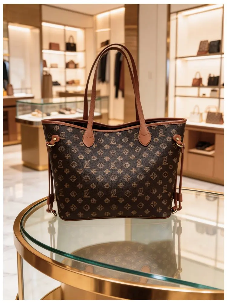 Luxury Vintage Diaper Bag High-End Elegant Shoulder Purse Unique Business Satchel Trendy Letter Logo Messenger For Women