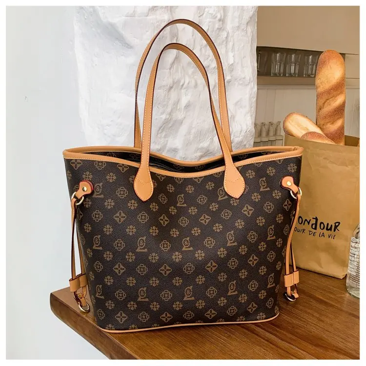 Luxury Vintage Diaper Bag High-End Elegant Shoulder Purse Unique Business Satchel Trendy Letter Logo Messenger For Women