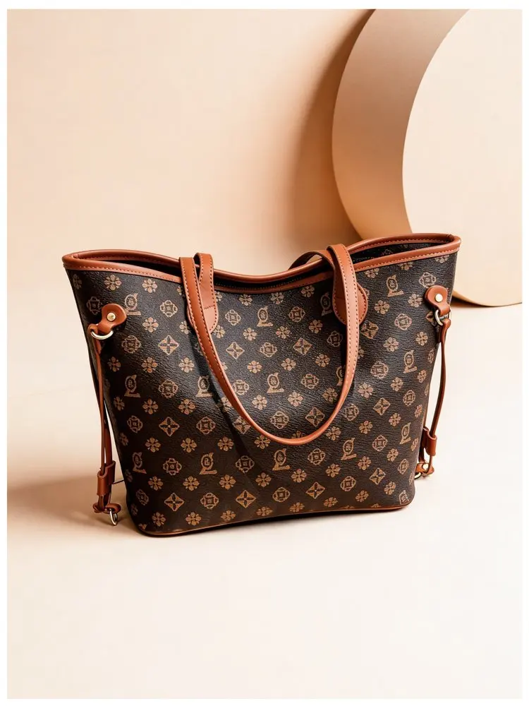 Luxury Vintage Diaper Bag High-End Elegant Shoulder Purse Unique Business Satchel Trendy Letter Logo Messenger For Women