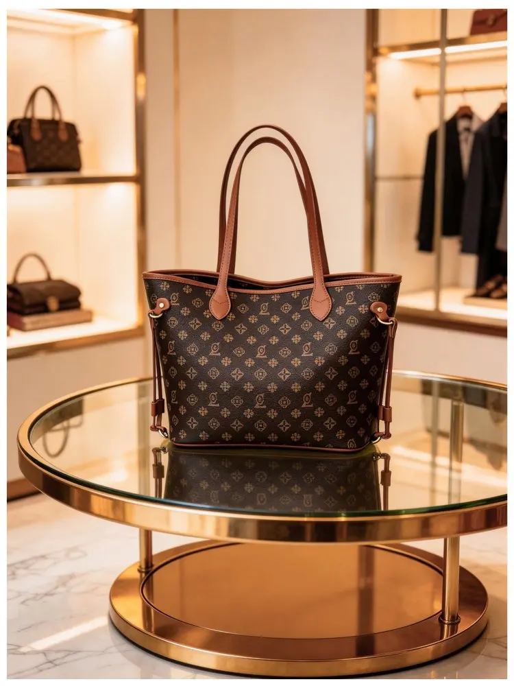 Luxury Vintage Diaper Bag High-End Elegant Shoulder Purse Unique Business Satchel Trendy Letter Logo Messenger For Women