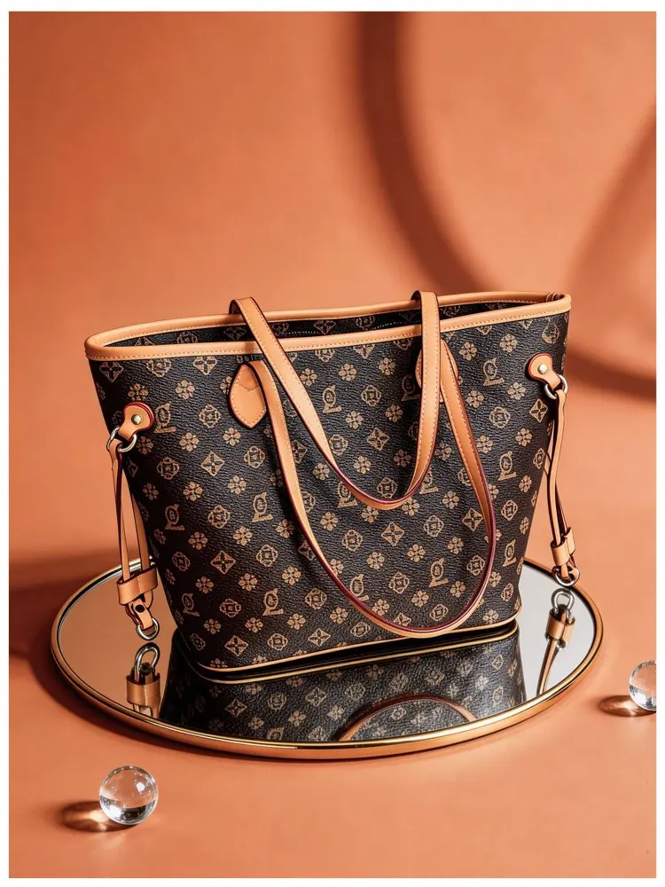 Luxury Vintage Diaper Bag High-End Elegant Shoulder Purse Unique Business Satchel Trendy Letter Logo Messenger For Women