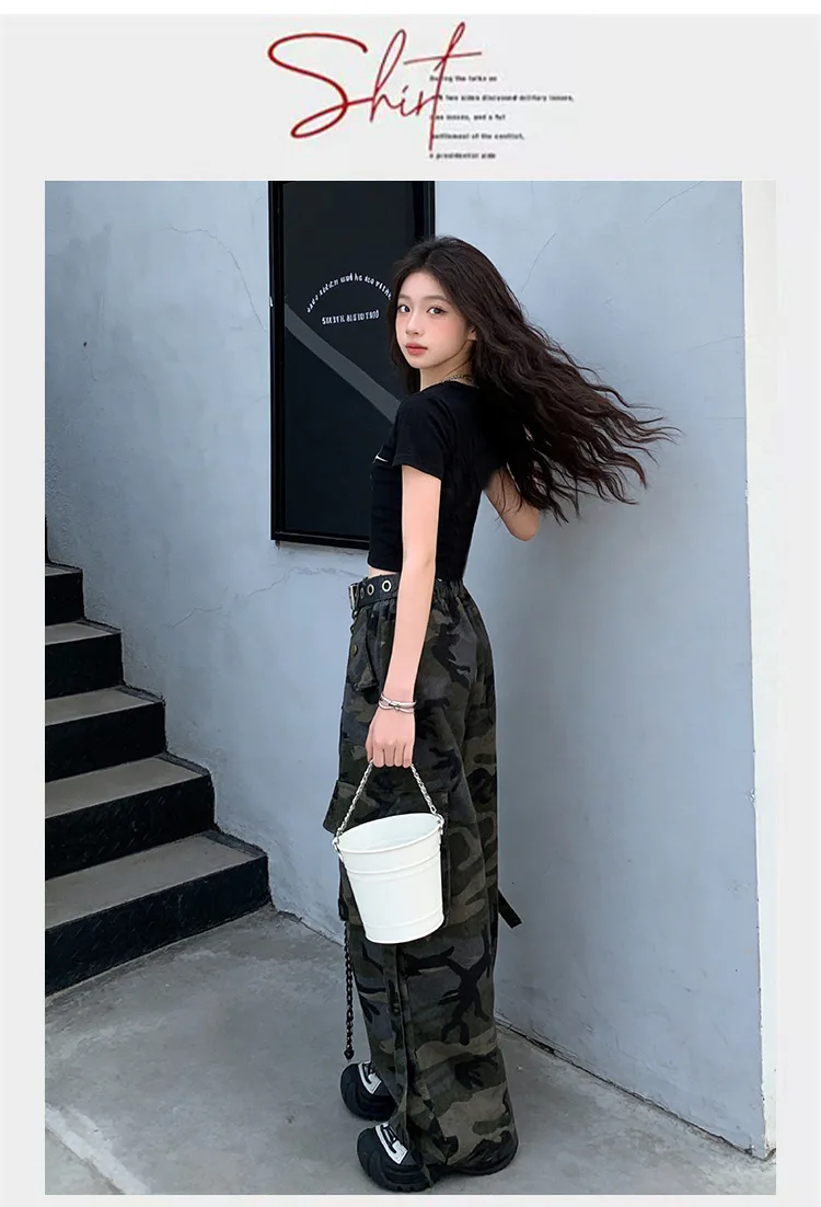 Hip Hop Girls Crop T Shirt Street Dance Camouflage Cargo Pant Boys Streetwear Sweatshirt Child Jazz K-pop Costumes Clothes Sets
