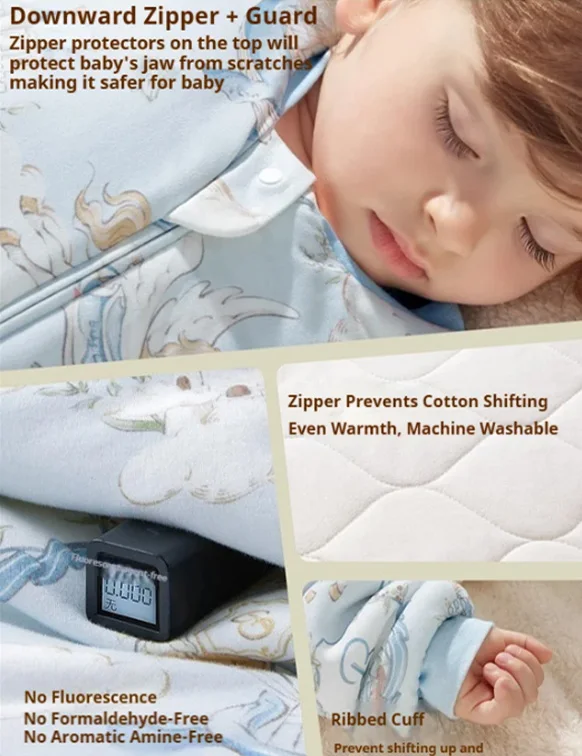 AIBEDILA Toddlers Baby Sleep Sack Thin Skin Friendly Infant Sleeping Bag Ultra Soft Kids Wearable Blanket For Boy/Girl