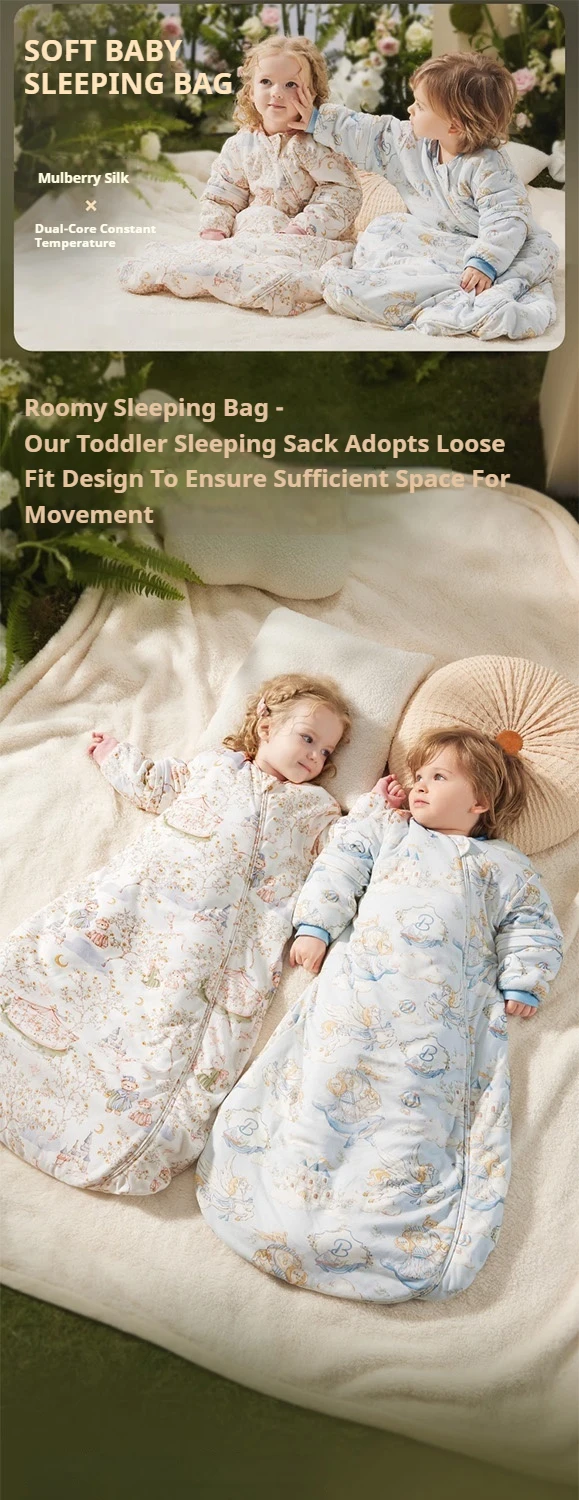 AIBEDILA Toddlers Baby Sleep Sack Thin Skin Friendly Infant Sleeping Bag Ultra Soft Kids Wearable Blanket For Boy/Girl