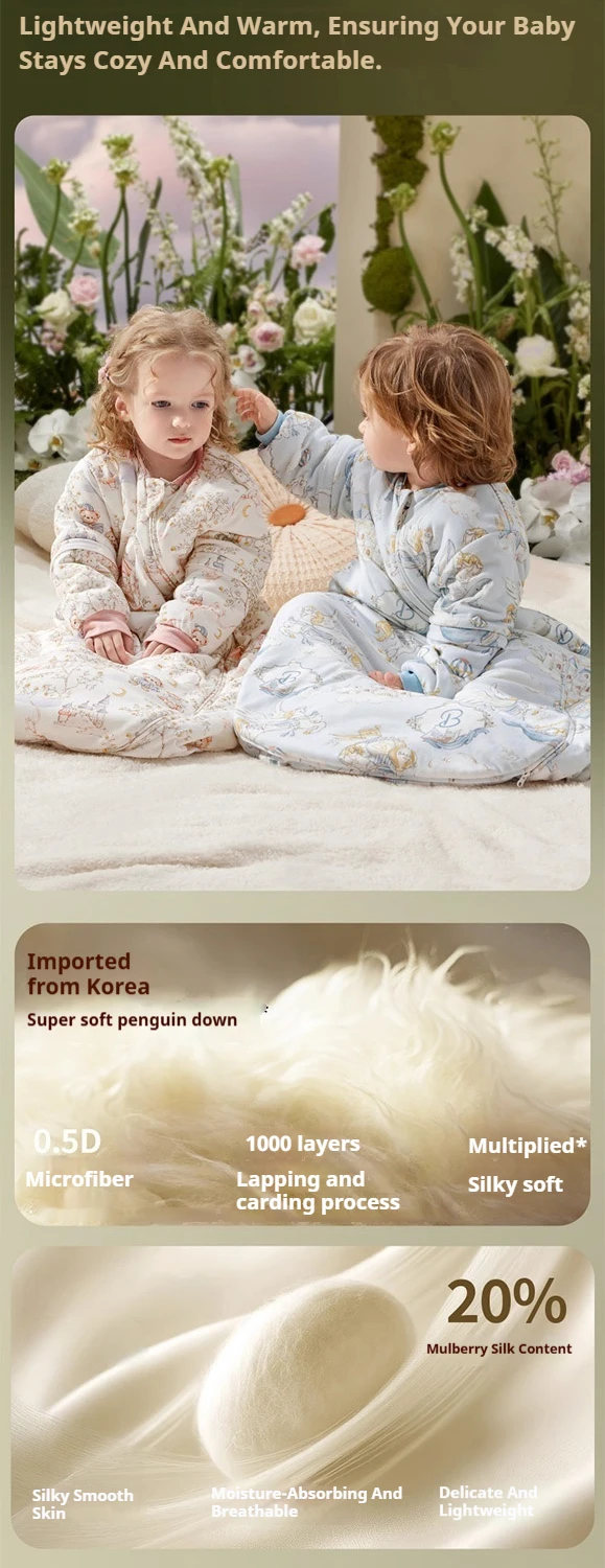 AIBEDILA Toddlers Baby Sleep Sack Thin Skin Friendly Infant Sleeping Bag Ultra Soft Kids Wearable Blanket For Boy/Girl