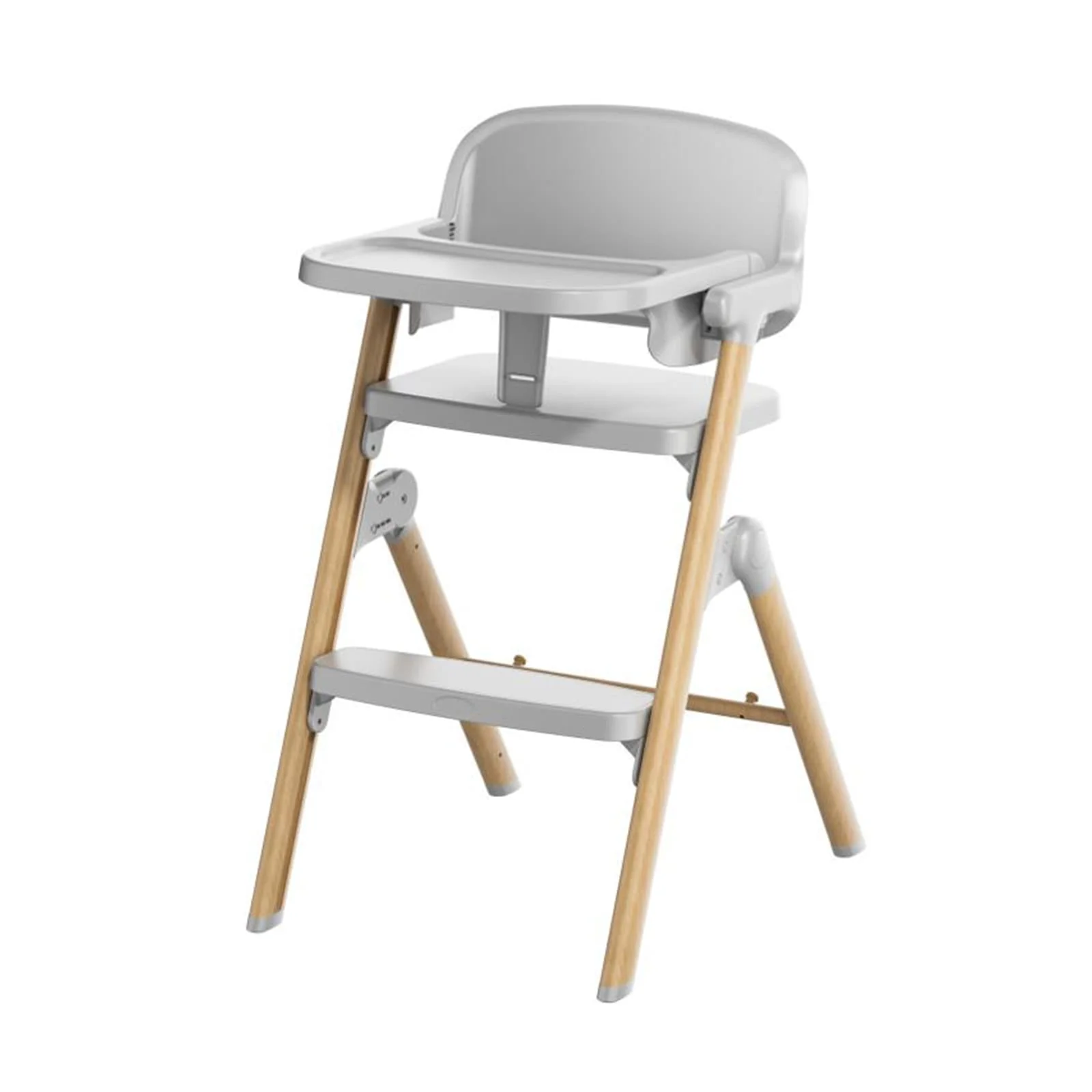 HiMISS Collapsible Portable Baby High Chair, Easy to Clean Waterproof Cushion, Removable Tray, Adjustable Footrest, Compact Toddler Booster Seat