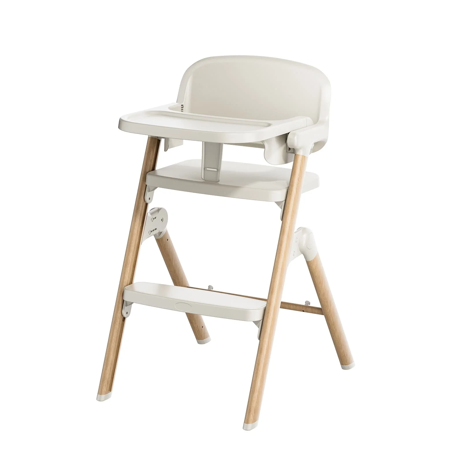HiMISS Collapsible Portable Baby High Chair, Easy to Clean Waterproof Cushion, Removable Tray, Adjustable Footrest, Compact Toddler Booster Seat