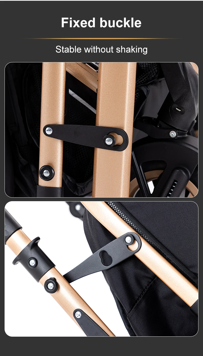 Luxury High Landscape 3-in-1 Baby Stroller Reversible Riding Direction Compact Fold Solid Structure All Weather Infant Pushchair Home & Travel