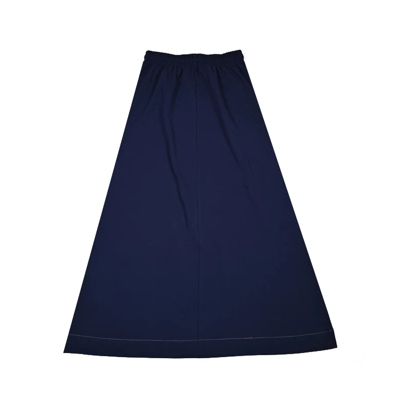 Youth Set Navy and Black Sweatshirt and Maxi Skirt Suit Long Sleeve Contrast Stitches and Zipper French Terry Fabric for Spring