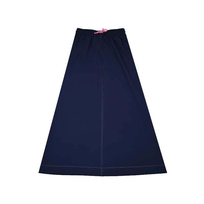 Youth Set Navy and Black Sweatshirt and Maxi Skirt Suit Long Sleeve Contrast Stitches and Zipper French Terry Fabric for Spring