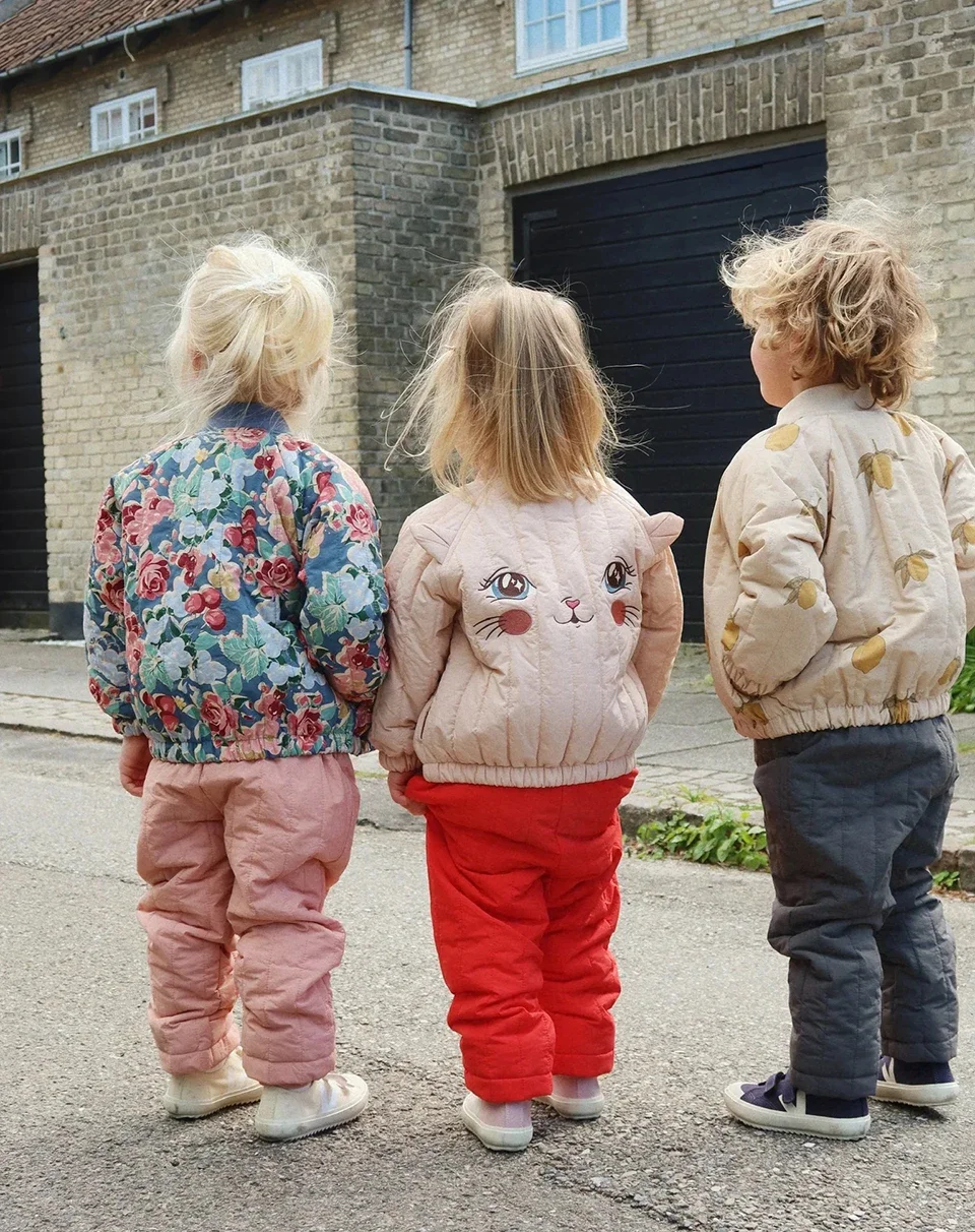 2026 KS Autumn Girls Cartoon Jacket Winter Boys Lambswool Coats Children Cotton Embroidery Coat Kids Fleece Outwear Clothes