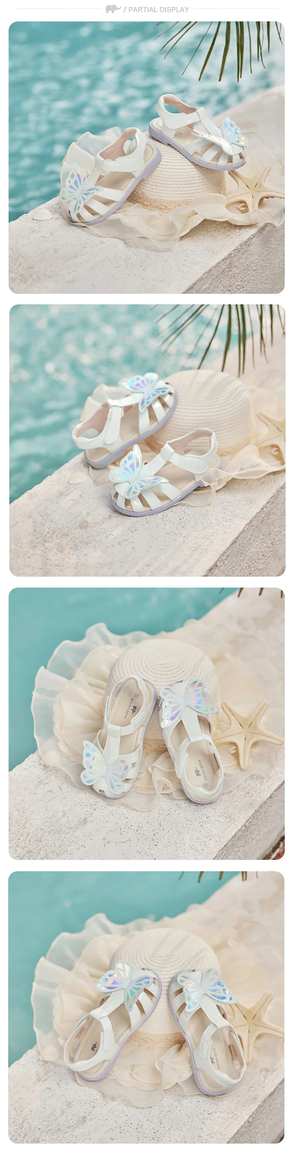 Dave Bella Girls Sandals Cool Anti-slip Children Summer Shoes Beach Protect Toes Soft Casual Sandal Butterfly Outdoors DB2262315