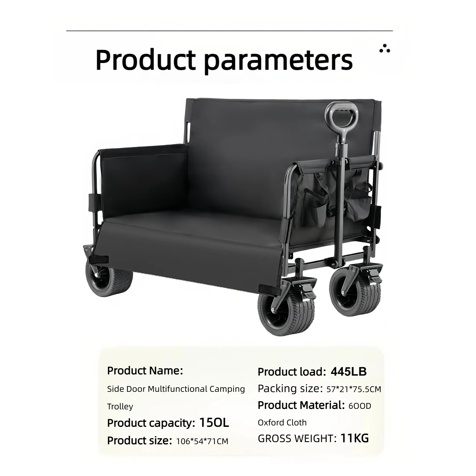 Lightweight and Portable Camping Sofa, Foldable Car Travel Seat, Adjustable with Double-Touch to Expand Sofa