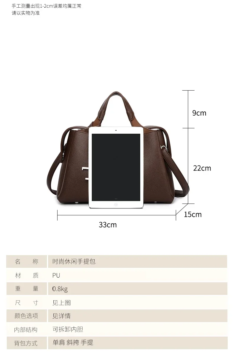 Luxury leisure travel zipper shoulder bag, high-quality design handbag, classic and trendy women's backpack