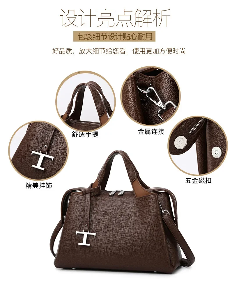 Luxury leisure travel zipper shoulder bag, high-quality design handbag, classic and trendy women's backpack