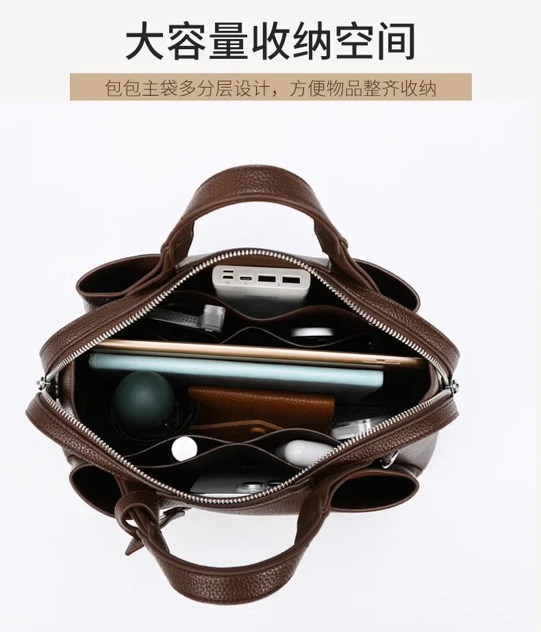 Luxury leisure travel zipper shoulder bag, high-quality design handbag, classic and trendy women's backpack