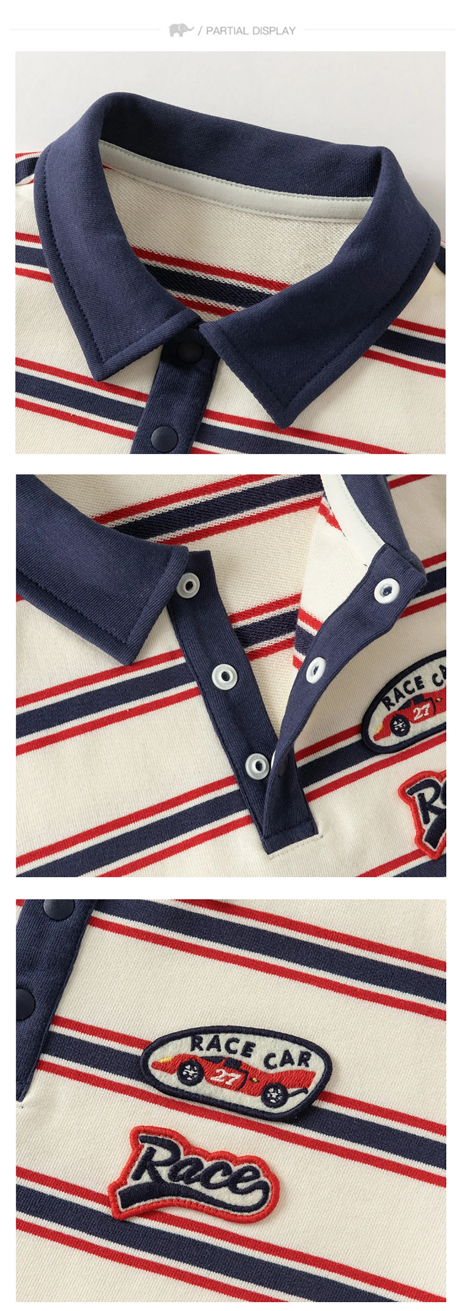 Dave Bella Boys Striped Sweatshirt Pullover Gentle Autumn Spring Long Sleeves Children Sportswear Tops Fashion Casual DB3263088