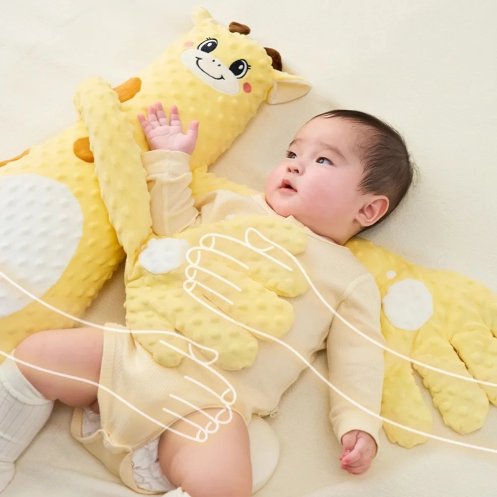 Infant Sleep Patting Toy Snug Stuffed Cushion Animal Shape Sensory Play Infant Patting Sleeping Toy for Daycare Car Seat