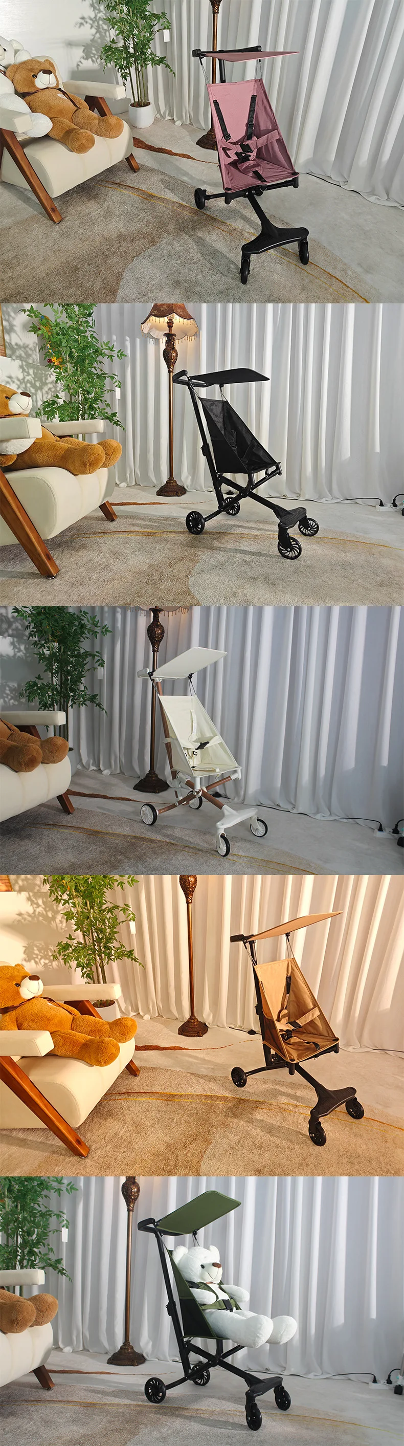 Lightweight Foldable Kids Pocket Stroller, Compact Travel Baby Stroller Airline Approved, Easy Portable Pushchair for Outdoor Tr