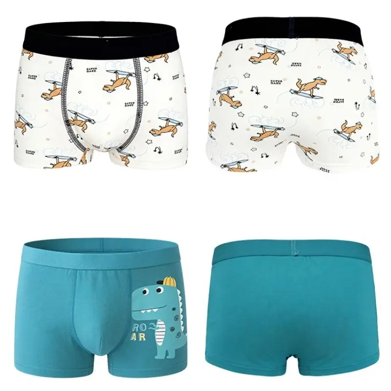 16 Pack Kids Cotton Boxer Umderwear High Elastic Waist and Breathable Underpants for Boys