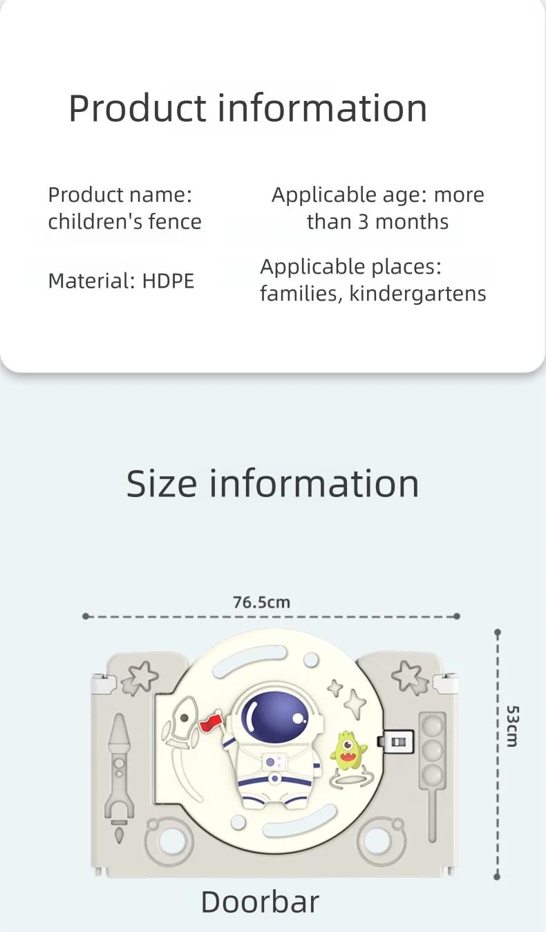 Baby Fence Baby Playpen Astronaut Fence Baby Toy Multi Functional Baby Playground Children Amusement Park with Baby Slide