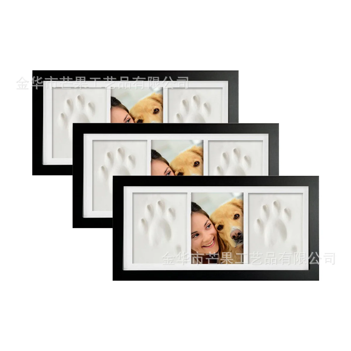 Newborn Hand Footprint Clay Photo Frame Six-Grid Commemorative Frame With Custom ID Tag Baby Memory Keepsake Gift For Infant