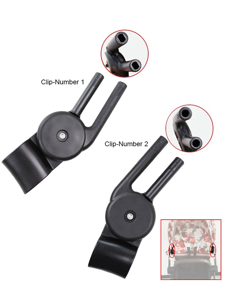 Buggy Sunshade Clip Connector for Cybex Mios 2/3 Priam 3/4 2019~2025 Stroller Canopy Rod Clip Awning Clasp Adjustable Knob