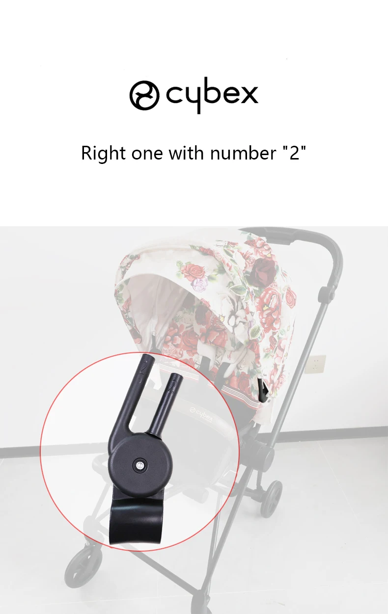 Buggy Sunshade Clip Connector for Cybex Mios 2/3 Priam 3/4 2019~2025 Stroller Canopy Rod Clip Awning Clasp Adjustable Knob