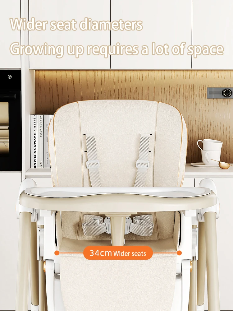 Baby Swing Highchair Convertible Feeding Chair, 2-in-1 Baby Swing and Dining Chair with Adjustable Height Levels, Removable Tray Table, Secure Safety Belt, Comfortable Seat for Toddlers, Multifunctional Baby Furniture for Mealtime
