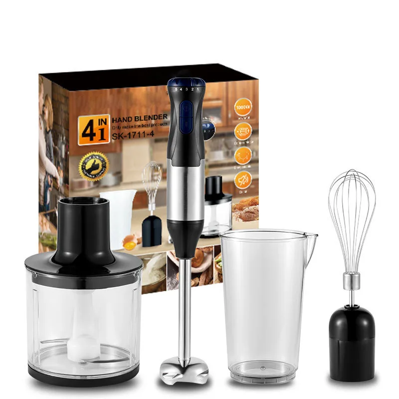 GECOFEER 700W 4in1 Electric Hand Blender,stainless steel blade hand blender, meat and vegetable,egg juicer set Baby Food Processor