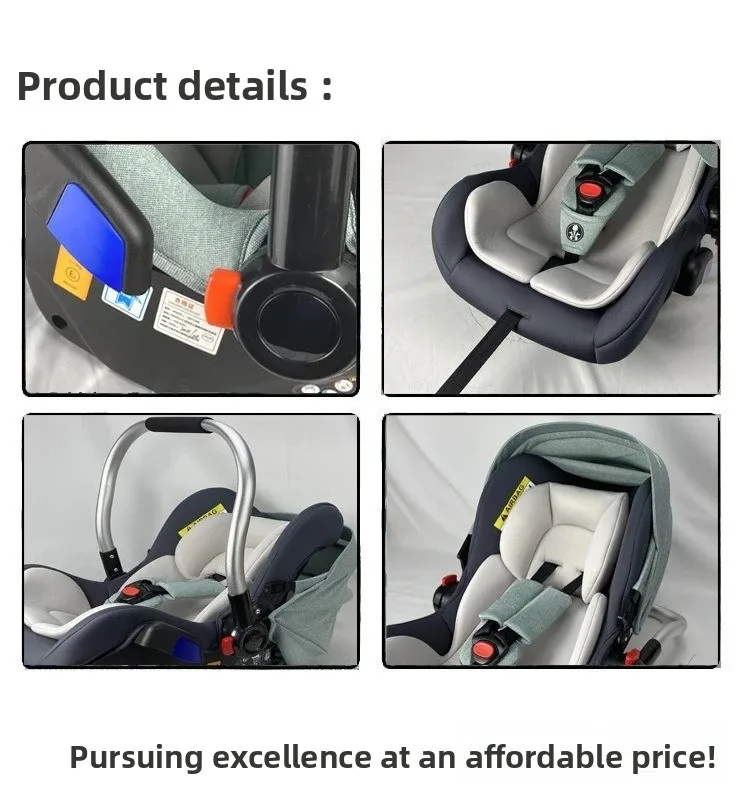 Babyfond Baby Basket Infant Car Seat, Portable Newborn Safety Carrycot Carrier for Outdoor Travel