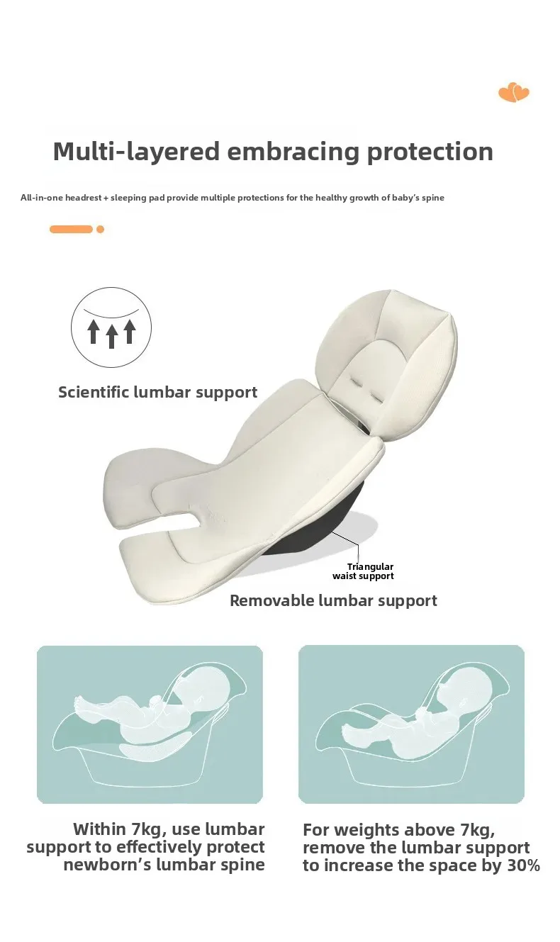 Babyfond Baby Basket Infant Car Seat, Portable Newborn Safety Carrycot Carrier for Outdoor Travel