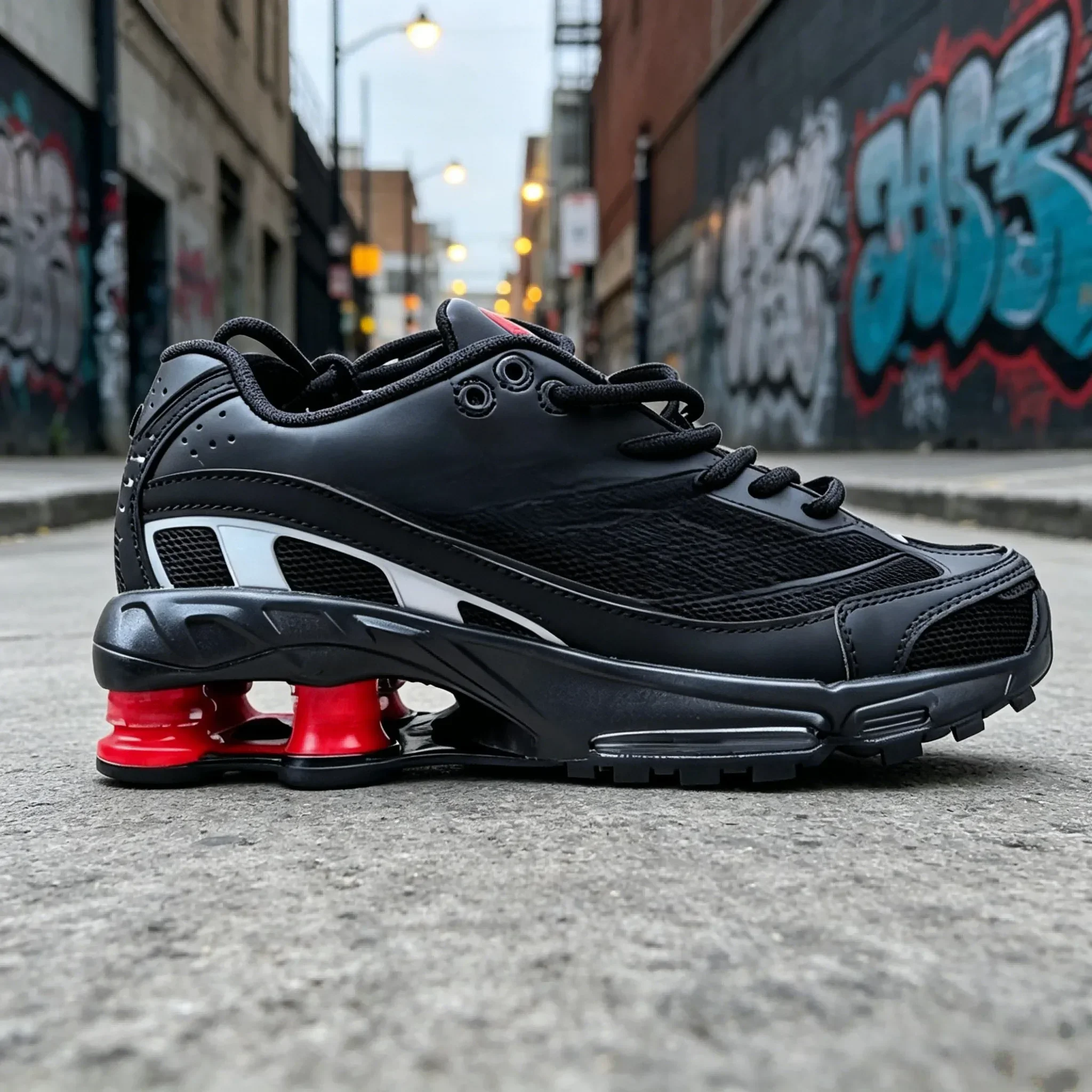 Urban City Commute Shox Column Athletic Shoes Sidewalk Walking Light Cushion Sneakers