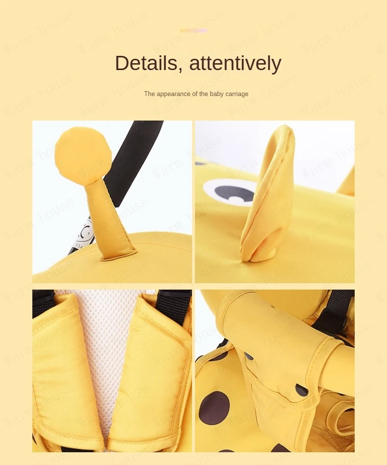 portable baby stroller Simple folding children's shock absorber car Refreshing and breathable baby carriage Can sit or lie down