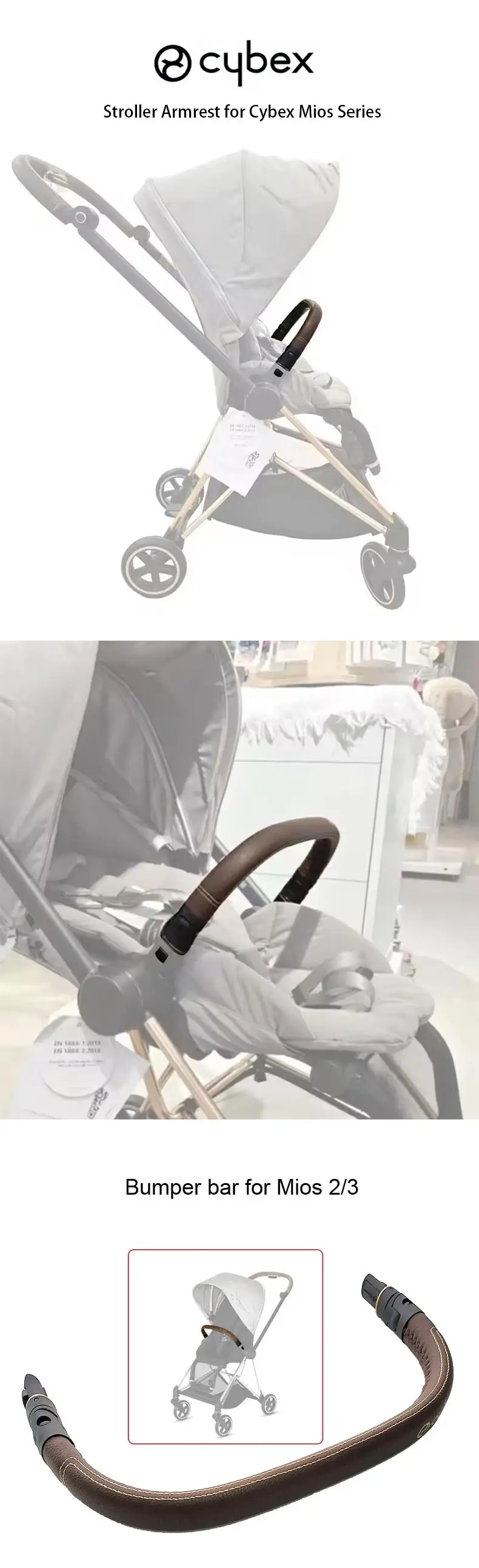 Stroller Armrest For Cybex Libelle Orfeo Melio Priam Mios Buggy Bumper Bar Safety Fence Kinderwagen Handrail Flexible Foldable