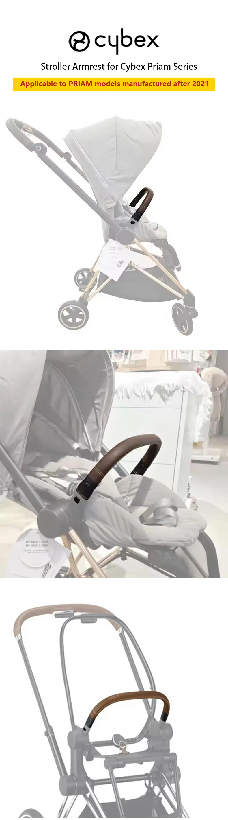 Stroller Armrest For Cybex Libelle Orfeo Melio Priam Mios Buggy Bumper Bar Safety Fence Kinderwagen Handrail Flexible Foldable