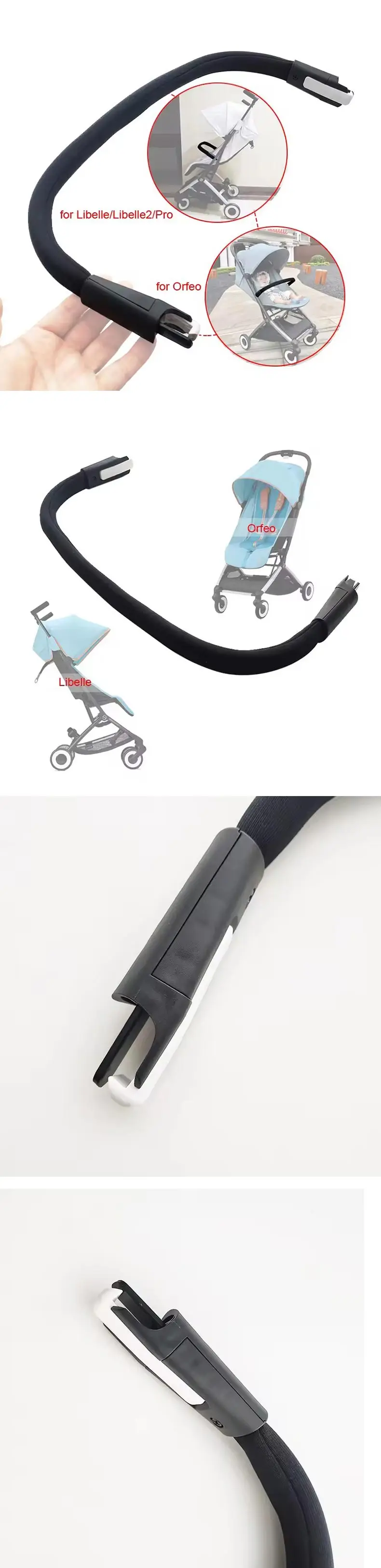 Stroller Armrest For Cybex Libelle Orfeo Melio Priam Mios Buggy Bumper Bar Safety Fence Kinderwagen Handrail Flexible Foldable
