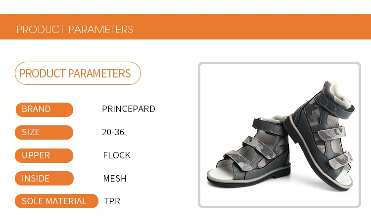 Orthopedic Sandals for Kids and Toddlers, Summer Children's Corrective Shoes for Flat Feet Tiptoe Walking,High-Top Ankle Support